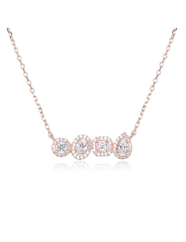 Collier Court Multi-Formes  Brillants Rond, Oval, Princesse et Poire