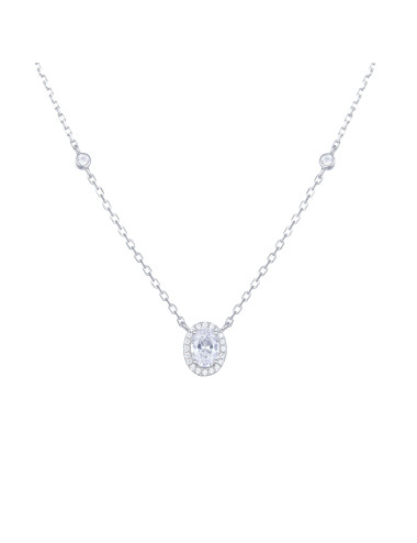 Collier diamant oval serti de diamants