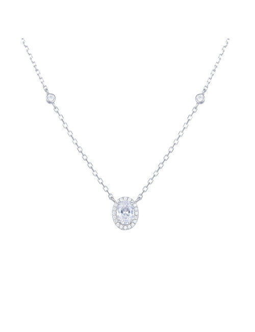 Collier diamant oval serti de diamants