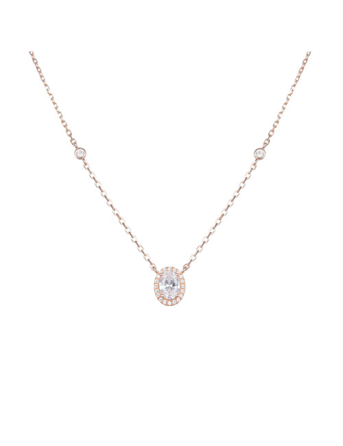 Collier diamant oval serti de diamants