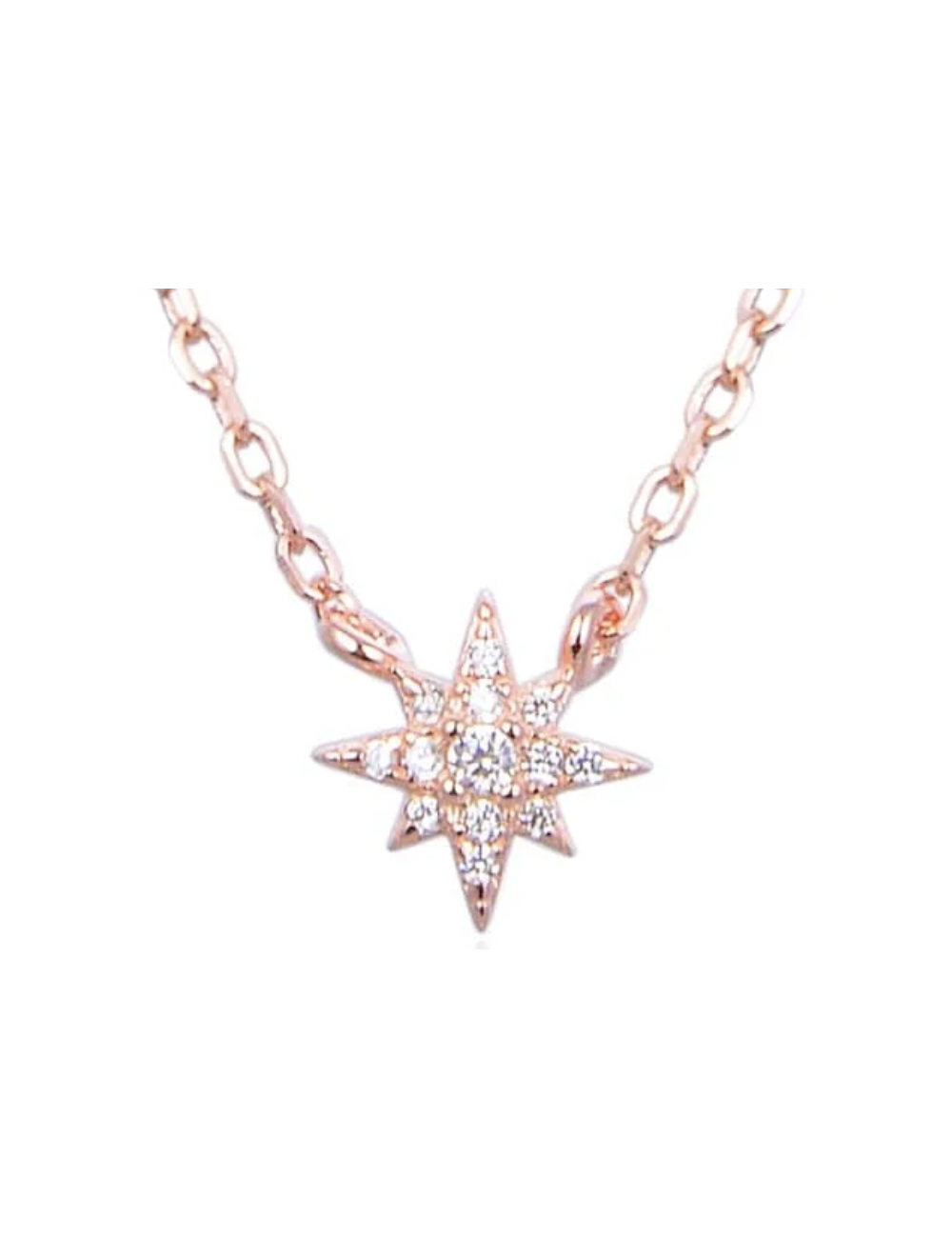 Collier Flocon serti de Brillants Ronds - Argent 925, Or fin