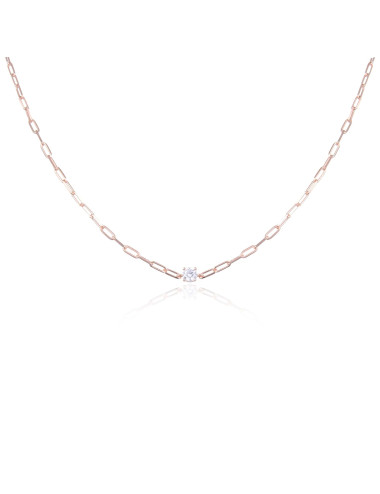 Collier Court Maillons Moyen Diamants