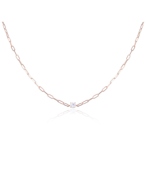 Collier Court Maillons Moyen Diamants