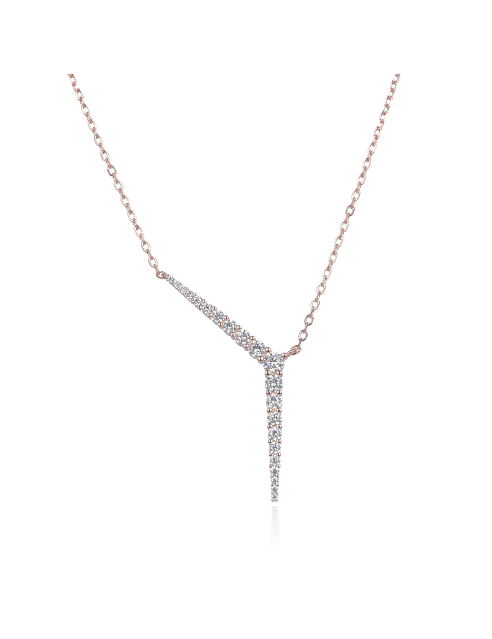 Collier Stalactite pavé de Brillants - Très Sexy !Argent925, Or fin