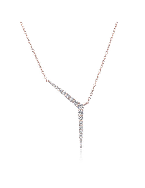 Collier Stalactite pavé de Brillants - Très Sexy !Argent925, Or fin