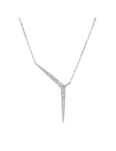 Collier Stalactite pavé de Brillants - Très Sexy !Argent925, Or fin