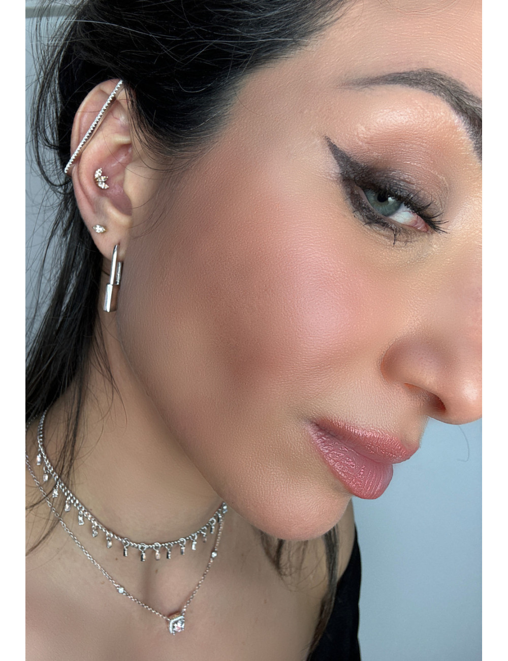 Piercing Trois marquises avec  sertie de diamants sur Griffe et sertie