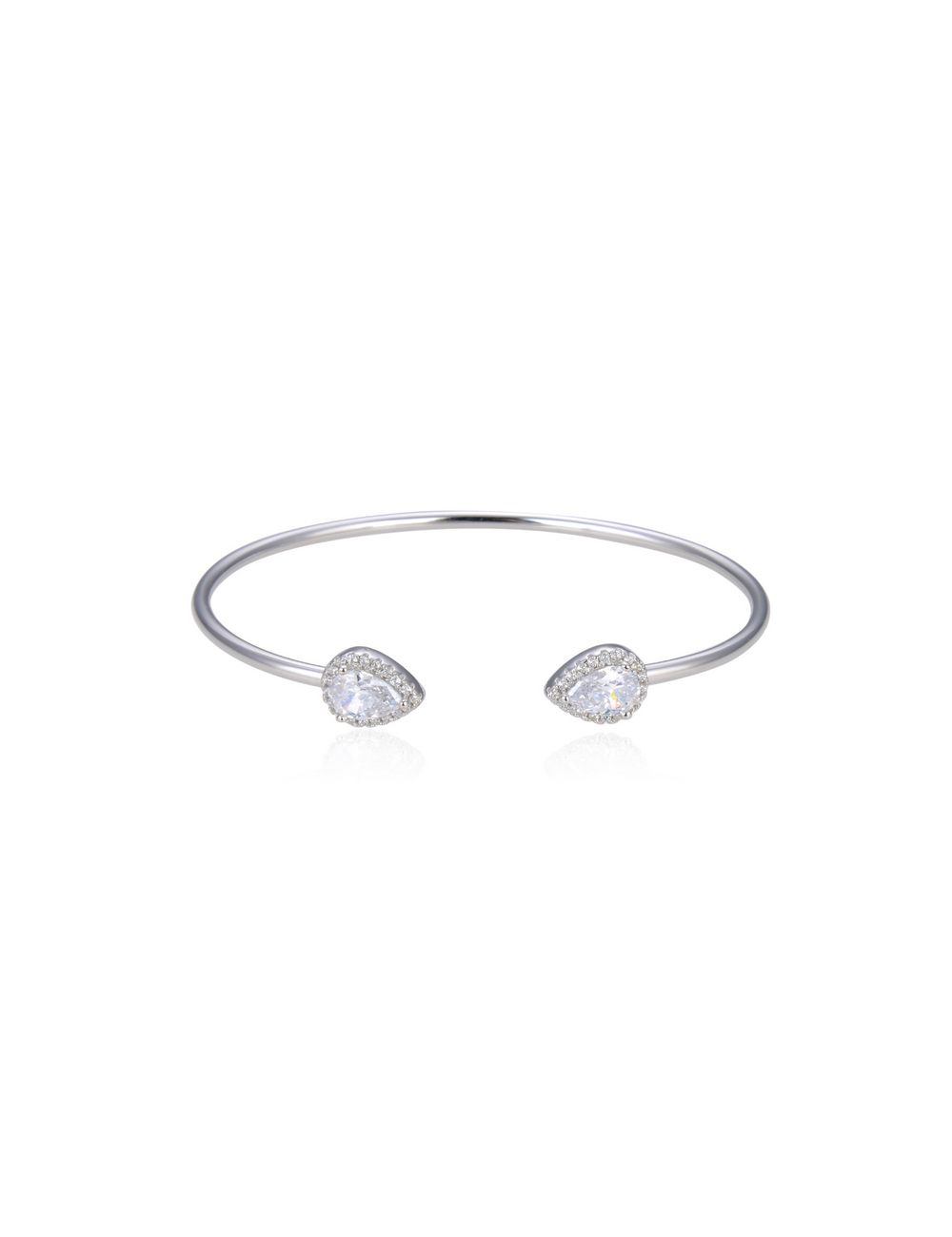 Bracelet jonc  diamants poires