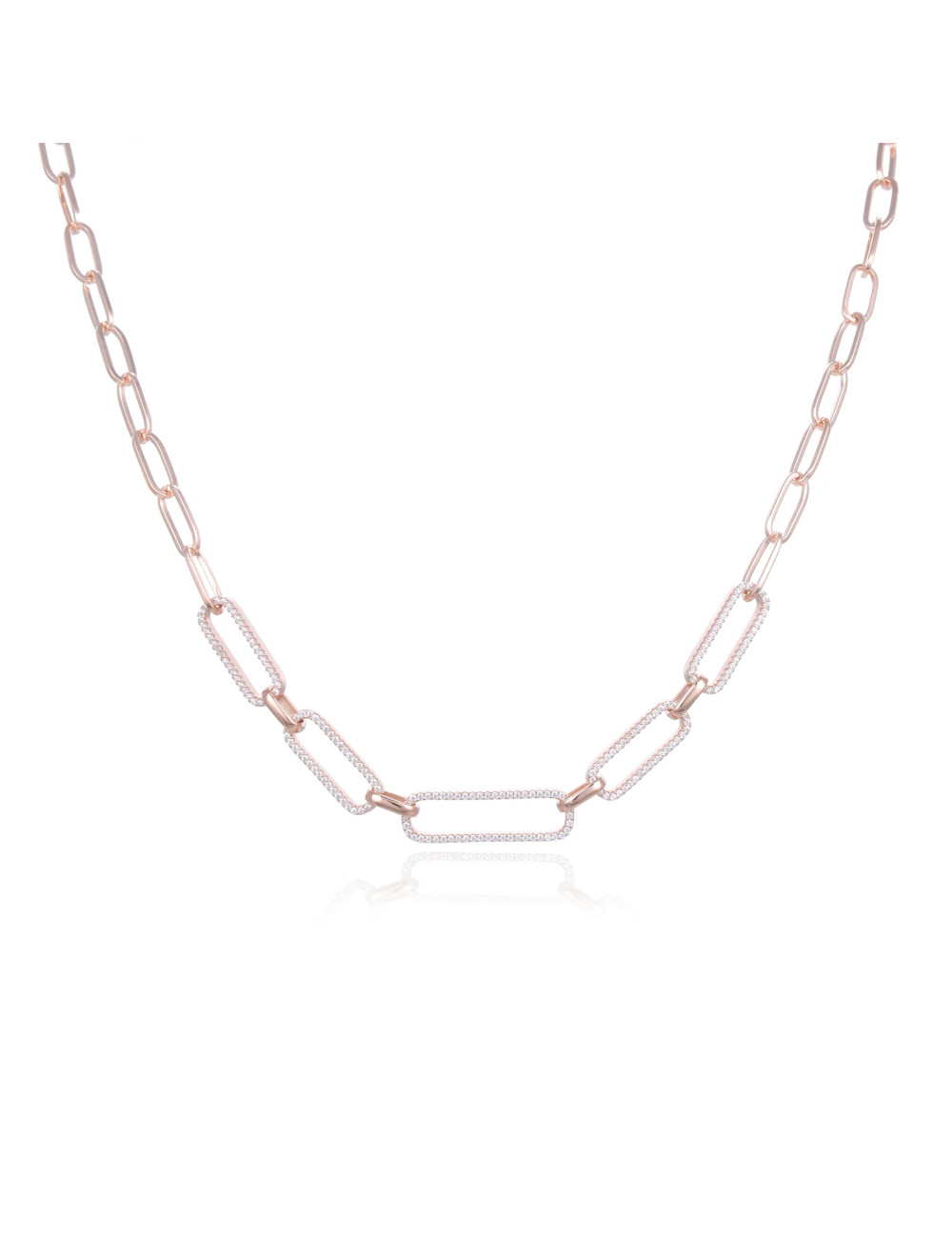 Shop The Look: Colliers Or fin Rose 18K - Maillon XXL, Choker rivière