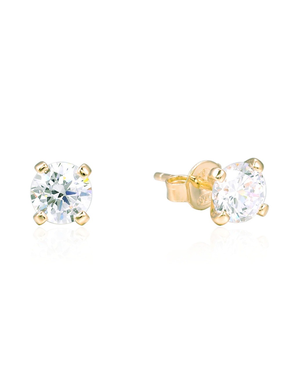 Shop The Look:  Boucles d'oreilles en or Fin 18 Carats, puce Brillant et Fleur