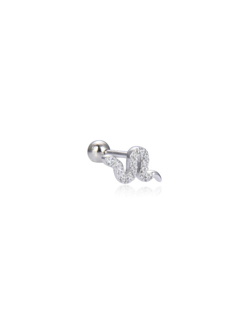 Piercing serpent avec diamants sertie de diamants sur Griffe et sertie