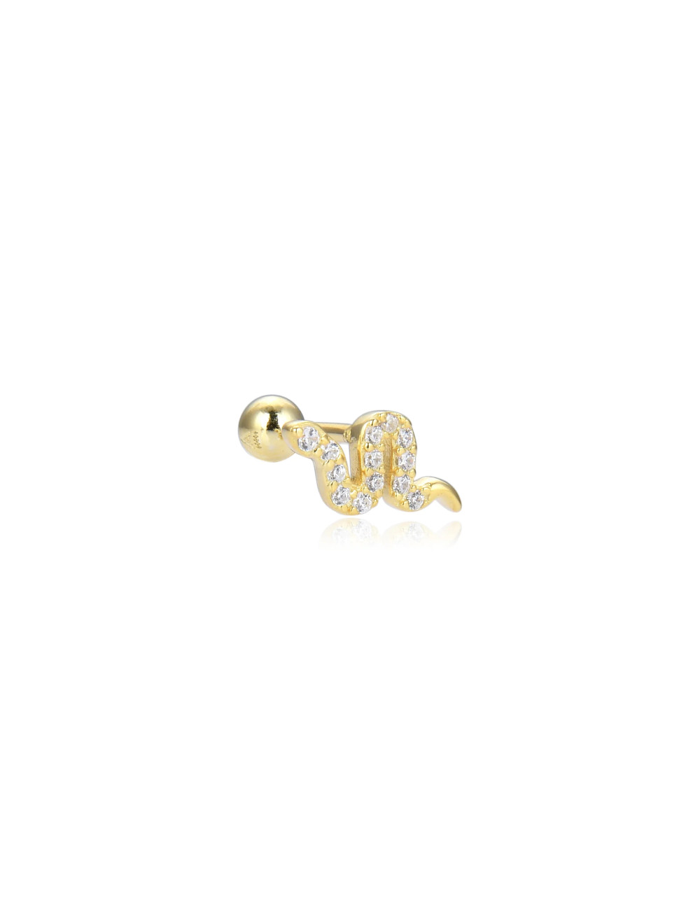 Piercing serpent avec diamants sertie de diamants sur Griffe et sertie