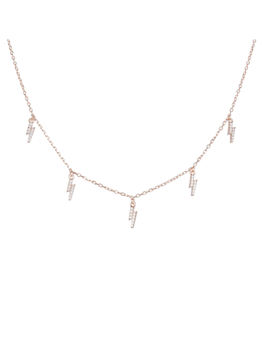 collier Chocker avec Charms forme éclair .