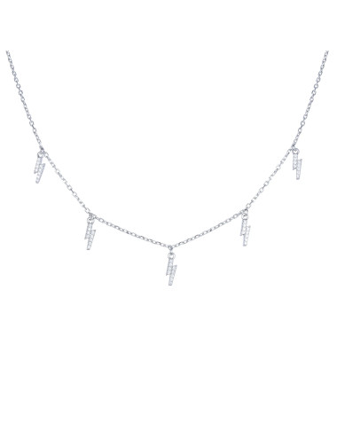 collier Chocker avec Charms forme éclair .