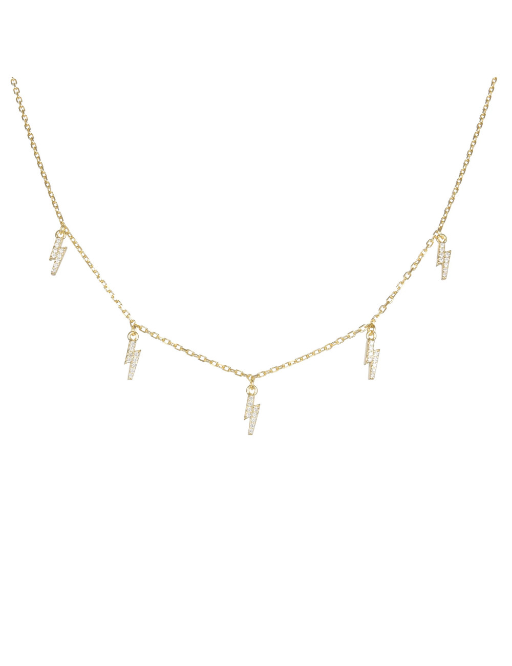 collier Chocker avec Charms forme éclair .