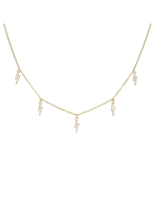 collier Chocker avec Charms forme éclair .