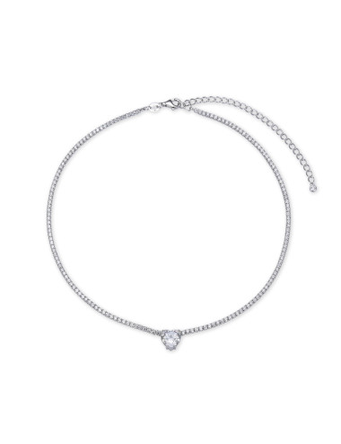 Chocker Rivière Diamant COEUR en Or Fin ou Argent Massif