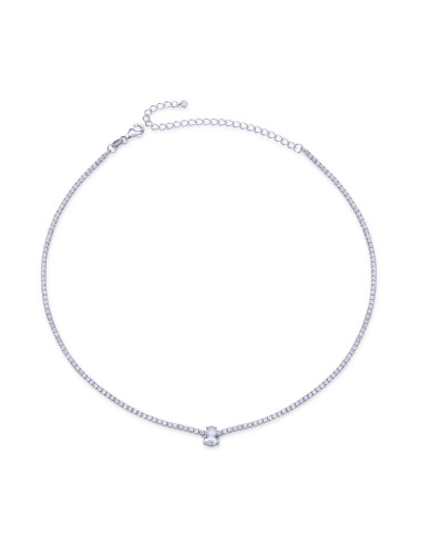 Collier Chocker Rivière Diamant POIRE en Or Fin ou Argent Massif