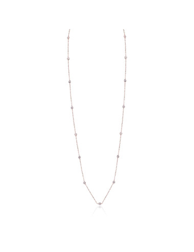 Collier Sautoir avec diamants sertis clos en Argent Massif ou Doré Or