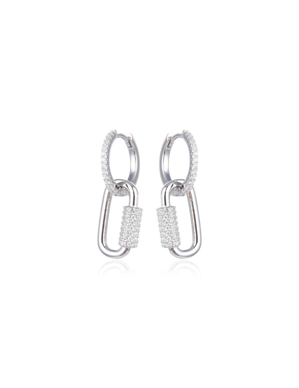 Boucles D’oreilles Pendantes Luxe – Plaqué Or Rose, Zircon – Dormeuses – Cadeau