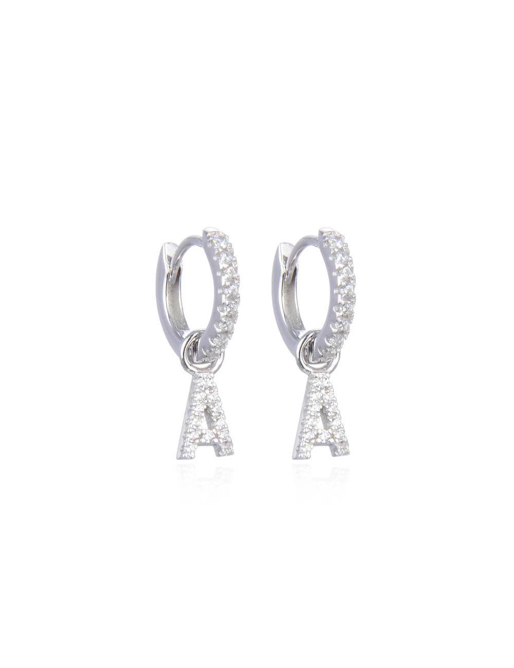 Boucles d'oreilles Créoles Pendantes OEIL serti de diamants