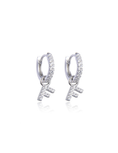 Boucles d'oreilles Créoles Pendantes OEIL serti de diamants