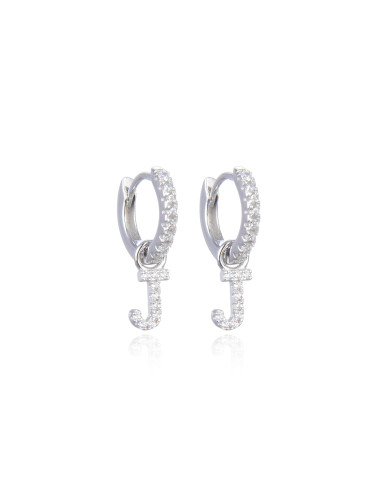 Boucles d'oreilles Créoles Pendantes OEIL serti de diamants