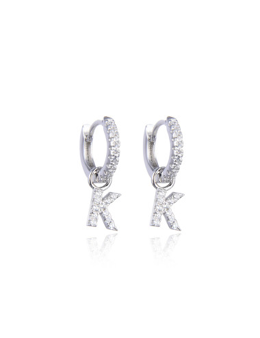 Boucles d'oreilles Créoles Pendantes OEIL serti de diamants